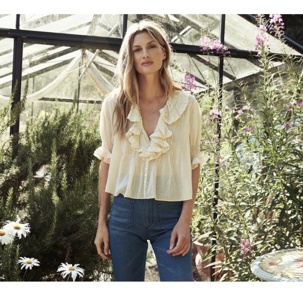 Dôen Mina Top in Alabaster